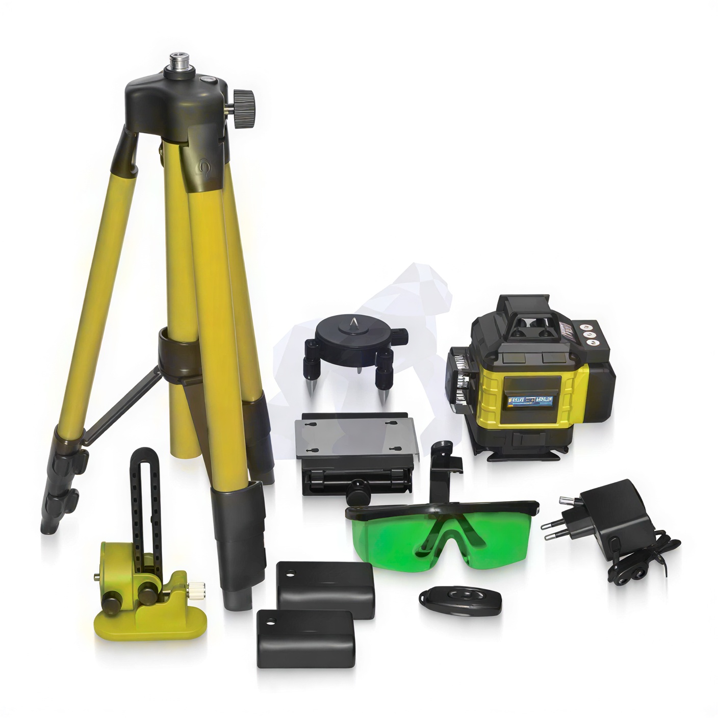 9-300x300-1+(1) Nivelă laser Kraftworld cu 16 linii, cu bază ridicătoare, suport de perete, telecomandă. - imagine 1