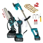 Set de tuns iarba/coacă de tuns iarba reîncărcabilă Kraftworld 36V/8Ah, ferăstrău și foarfece de grădinărit