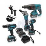 Valiză cvadruplă cu cheie, roată de 125 mm, șurubelniță cu impact și cazmale